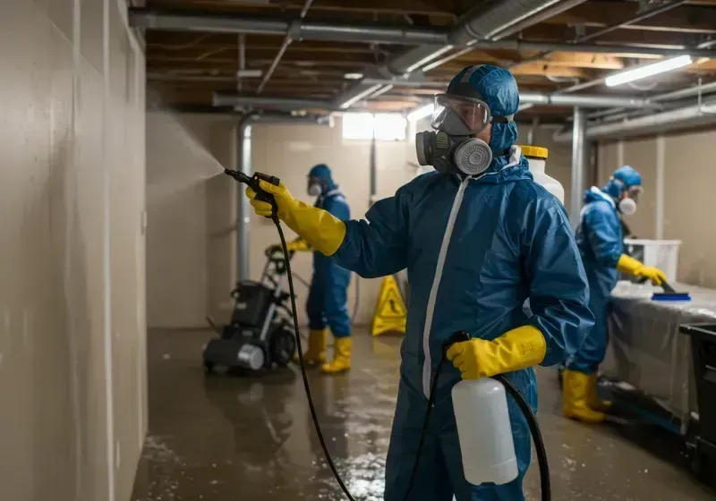 Basement Sanitization and Antimicrobial Treatment process in Abington, MA